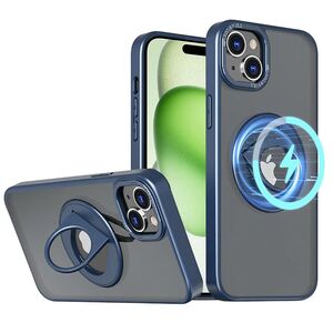 Husa MagSafe iPhone 15 Plus Techsuit Ghost Holder, albastru