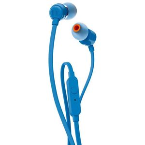 Casti audio cu fir, in-ear JBL T110, mufa Jack 3.5mm, albastru