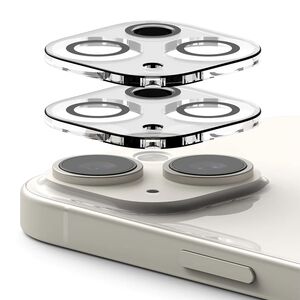 [Pachet 2x] Folie sticla camera iPhone 15 / 15 Plus Ringke Camera Protector, transparenta