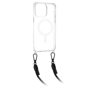 Husa iPhone 15 Techsuit Acrylic MagSafe Crossbody, negru