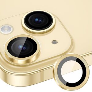 Folie sticla iPhone 15 / 15 Plus Lito S+ Camera Protector, galben