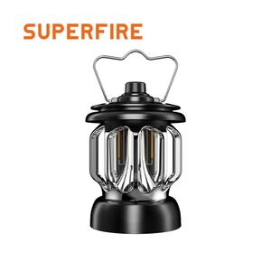 Lanterna de exterior / camping, Superfire T36 Waterproof IP44, lumina calda / rece 250 lm, cu acumulator 1200mAh, USB Tip C
