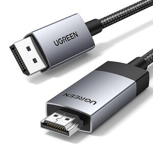 Cablu video Ugreen - Video Cable (15774) - DisplayPort la HDMI, 4K@60Hz, 2m, negru / gri