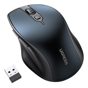 Mouse wireless Ugreen (15807) - Bluetooth 5.0 + 2.4 Ghz, 1000/1600/2000/4000 DPI, Ergonomic Design - Blue