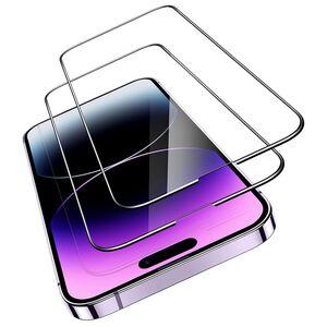 Set 2 x Folie din sticla iPhone 14 Pro ESR - Armorite Screen Protector cu aplicator, margini negre