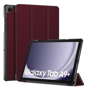 Husa Samsung Galaxy Tab A9+ Plus 11 inch UltraSlim de tip stand, functie sleep/wake-up, burgundy