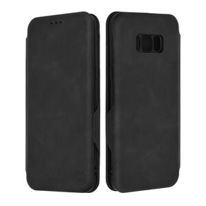 Husa 360° Samsung Galaxy S8 Plus Techsuit Safe Wallet Plus tip carte, negru