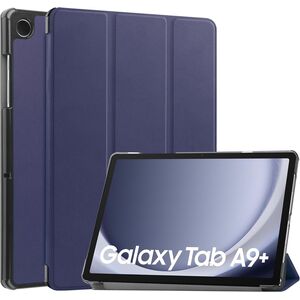 Husa Samsung Galaxy Tab A9+ Plus 11 inch UltraSlim de tip stand, functie sleep/wake-up, navy blue