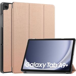 Husa Samsung Galaxy Tab A9+ Plus 11 inch UltraSlim de tip stand, functie sleep/wake-up, rose gold