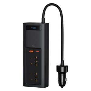 Invertor auto 12V 220V Baseus, 150W, negru, CRNBQ-A01