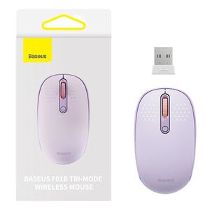 Mouse dual mode Bluetooth si 2.4G Baseus F01B, 1600 DPI, B01055503413-00, nebula purple