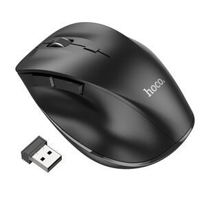Mouse wireless laptop cu 6 butoane, 1600 DPI Hoco GM24, negru