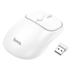 Mouse laptop wireless 2.4G, 1600 DPI Hoco GM25, alb