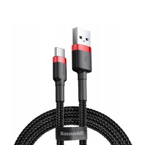 Cablu de date USB Type-C Baseus, 2A, 2m, rosu/negru, CATKLF-F91
