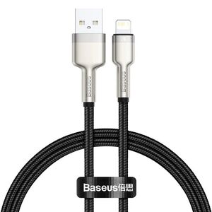 Cablu de date USB la Lightning Baseus, 2.4A, 1m, negru, CALJK-A01