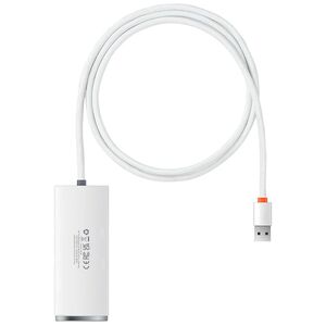 Hub USB la 4 x USB 3.0, tip C Baseus, 1m, alb, WKQX030102