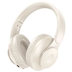 Casti Bluetooth wireless over-ear cu microfon Hoco W45, milky white