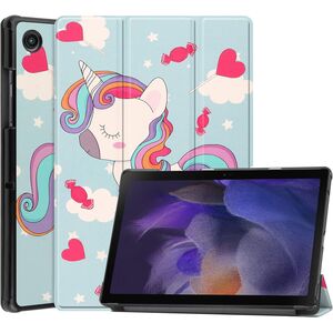 Husa Samsung Galaxy Tab A8 10.5 2021 X200, X205, tip carte, functie stand si sleep/wake-up, unicorn