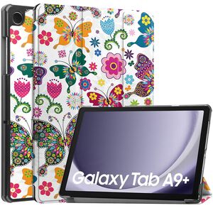 Husa Samsung Galaxy Tab A9 Plus 11 inch UltraSlim de tip stand, functie sleep/wake-up - butterfly