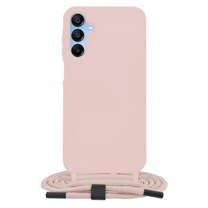 Husa cu snur Samsung Galaxy A15 Techsuit Crossbody Lanyard, roz