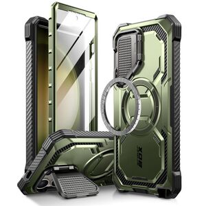 [Pachet 360°] Husa cu folie integrata Samsung Galaxy S24 Ultra I-Blason Armorbox MagSafe, guldan