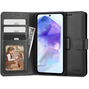 Husa pentru Samsung Galaxy A55 Wallet tip carte, negru