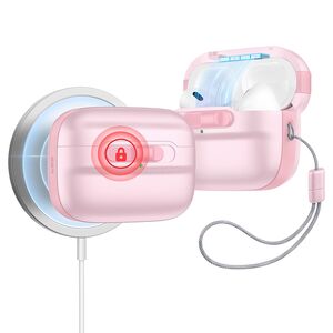 Husa Apple AirPods Pro 1 / 2 ESR Pulse Magnetic HaloLock, roz