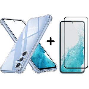 Pachet 360: Folie din sticla + Husa pentru Samsung Galaxy A35 5G Anti-Shock 1.5mm, reinforced 4 corners, transparent