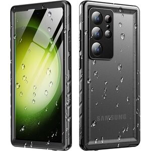 Pachet 360: Husa cu folie integrata Samsung Galaxy S24 Ultra ShockProof Dust-Water Proof Full Body, negru
