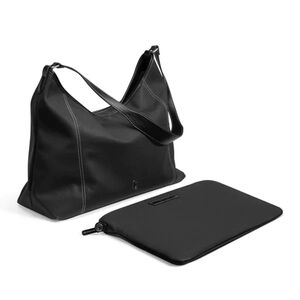 Geanta umar - laptop tote bag (t28m1dv) cu husa tip mapa inclusiva, 14"- black