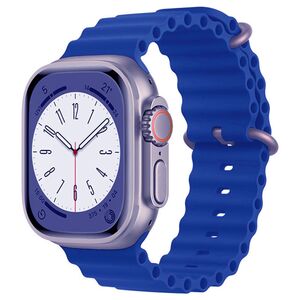 Curea Apple Watch 1/2/3/4/5/6/7/8/9/SE/SE 2/Ultra/Ultra 2 (42/44/45/49mm) Techsuit, bleu, W038