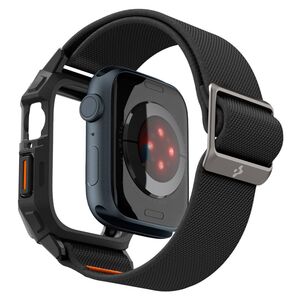 [Pachet husa + curea] Apple Watch 4 / 5 / 6 / se / se 2 / 7 / 8 / 9 (44 / 45mm) Spigen Lite Fit "Pro", negru