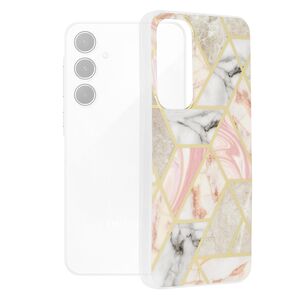 Husa Samsung Galaxy A55 5G Techsuit Marble, Pink Hex