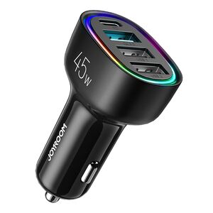 Incarcator masina USB, Type-C, RGB Lights, Fast Charging, 60W, cu cablu Type-C, 1.5m, JR-CL07