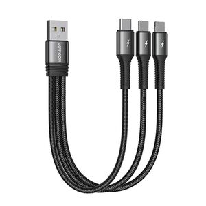 Cablu 3 in 1 USB la 2x Lightning, Type-C, 3.5A, 0.15m, S-01530G10