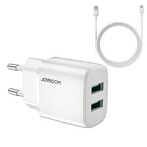 Incarcator universal USB + cablu iPhone JoyRoom, 12W, L-2A123