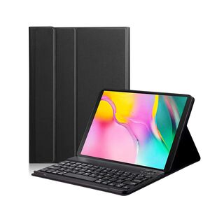 Husa Samsung Galaxy Tab A7 Lite cu tastatura magnetica wireless RGB Techsuit CozyTab, negru