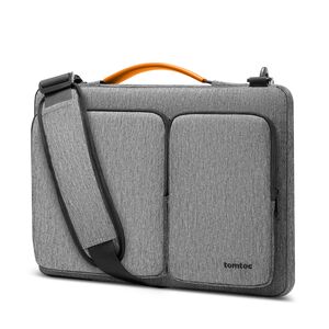 Servieta, geanta laptop 14" business Tomtoc cu buzunare laterale si curea de umar, space grey, A42D3G3