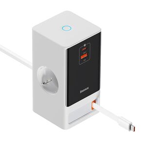Prelungitor priza Shuko 65W USB, 2xType-C Baseus, PSLR000602