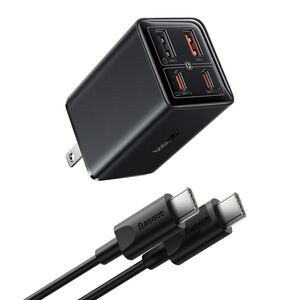 Incarcator priza US GaN6 USB, Type-C + cablu Type-C Baseus, 65W, P10162702113-00