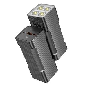Lanterna LED cu acumulator extern, power bank USB, USB Type-C Hoco Q15, 10000mAh, 22.5W, negru
