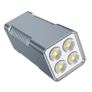 Lanterna LED cu acumulator extern, power bank USB, USB Type-C Hoco Q15, 10000mAh, 22.5W, gri