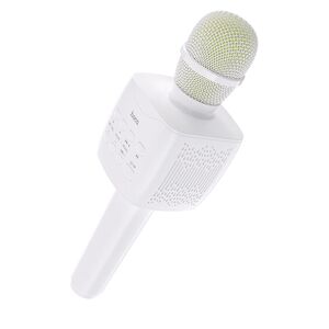 Microfon portabil wireless karaoke Hoco BK5, 5W, LED, alb