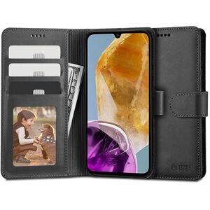 Husa pentru Samsung Galaxy M15 Wallet tip carte, negru