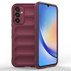 Husa pentru Samsung Galaxy A34 Liquid Silicone, Microfibre Lining, Non-Slip Airbag Design - bordeaux