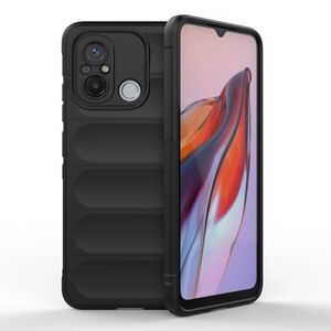 Husa pentru  Xiaomi Redmi 12C Liquid Silicone, Microfibre Lining, Non-Slip Airbag Design, negru