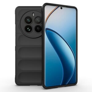 Husa pentru  Realme 12 Pro, Realme 12 Pro+ Liquid Silicone, Microfibre Lining, Non-Slip Airbag Design, negru