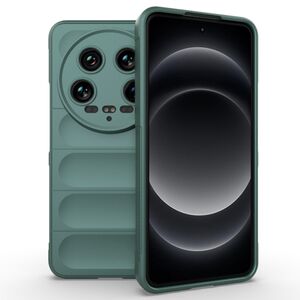 Husa pentru  Xiaomi 14 Ultra Liquid Silicone, Microfibre Lining, Non-Slip Airbag Design, verde