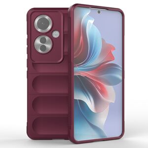 Husa pentru Oppo Reno 11F Liquid Silicone, Microfibre Lining, Non-Slip Airbag Design, bordeaux