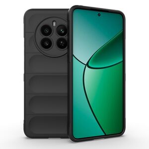 Husa pentru Husa Realme 12+ Plus Liquid Silicone, Microfibre Lining, Non-Slip Airbag Design, negru
